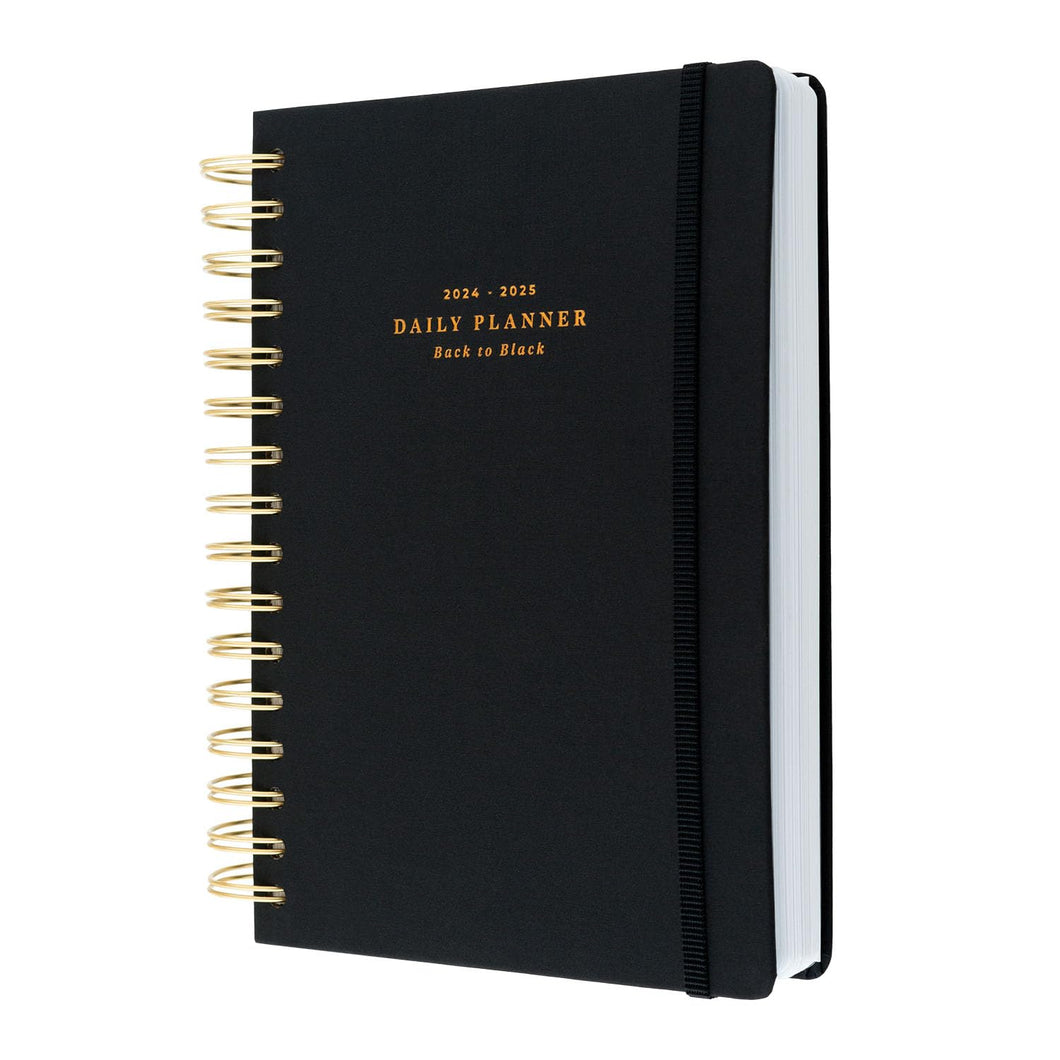 Kokonote: Agenda Giornaliera 2024-2025 Back to Black, Diario Scolastico A5 14,8x21 cm, Daily Planner 2024 2025 Muse, Agenda Universitaria 2024 2025, Diario scuola 2024 2025 superiori o medie