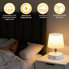 Carica l'immagine nel visualizzatore di Gallery, 2 Pezzi Lampada da Tavolo Regolabile in Altezza, Lampada da Tavolo Senza Fili, Tavolo a LED con Batteria USB, dimmerabil
