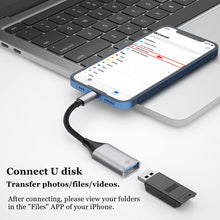 Carica l'immagine nel visualizzatore di Gallery, Adattatore Lightning a USB per iPhone [Apple MFi Certificato], OTG per iPad Supporta Disco, Lettore di Schede, Mouse, Ta