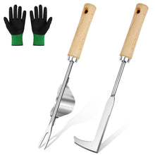 Carica l'immagine nel visualizzatore di Gallery, Adiwo Estirpatore Erbacce Manuale, 3PCS Coltello Erbacce in Acciaio Inossidabile, Raschietto per Erbacce a Manico Lungo,