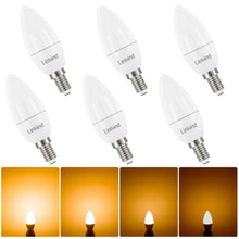 Carica l'immagine nel visualizzatore di Gallery, Linkind Lampadine LED E14 Dimmerabile Luce Calda, 4.2W(Equivalenti a 40W), Luce Bianca Calda 2700K, 470Lumen, Pacco da 6