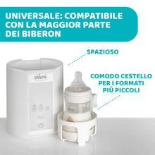 Carica l&#39;immagine nel visualizzatore di Gallery, Chicco Scaldabiberon Portatile Da Viaggio E Scaldapappa Con Tre Programmi E Spegnimento Automatico, Bianco, ‎14 x 14 x 17.5 cm; 820 grammi