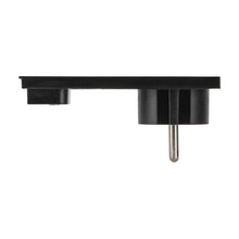 Carica l'immagine nel visualizzatore di Gallery, FANTON 80066-B3 3 pz Spine schuko ultrapiatta salvaspazio orientabile 2P+T 16A mod. CLOCK colore nero