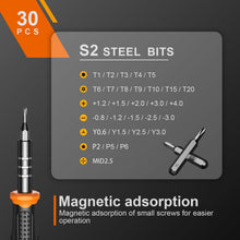 Carica l'immagine nel visualizzatore di Gallery, JOREST 40Pcs Cacciaviti Precisione Set, Kit Professionali con Cacciaviti Torx T5 T6 T8 T9 T10 T20, Kit Smontaggio e Ripa