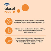 Carica l'immagine nel visualizzatore di Gallery, IBSA ialuset Plus Crema 25g, Per il trattamento Di Ferite Infette e Ustioni
