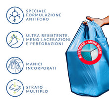 Carica l'immagine nel visualizzatore di Gallery, Domopak Spazzy Sacchi Nettezza Antiforo con manici - Casalingo 28 lt - 120 pz