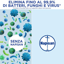 Carica l'immagine nel visualizzatore di Gallery, Napisan Spray Disinfettante Milleusi, Disinfettante Spray per Tessuti e Superfici, Fragranza Fresco Pulito, 1 Spray da 4