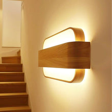 Carica l'immagine nel visualizzatore di Gallery, Applique LED da Parete Interno 13W in Legno Moderno