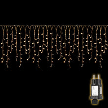 Carica l'immagine nel visualizzatore di Gallery, SALCAR Catena luminosa a LED per esterni, 200 luci per finestre, 8 m, luci natalizie (5 m di catena luminosa + cavo di alimentazione da 3 m), interno 31 V con 8 modalità di illuminazione e funzione