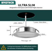 Carica l'immagine nel visualizzatore di Gallery, Faretti LED da Incasso per Mobili Dimmerabili 230V 4000K IP44 3PCS Cromati