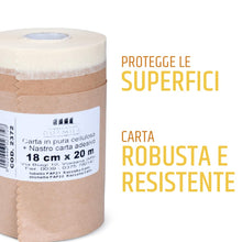 Carica l'immagine nel visualizzatore di Gallery, PENNELLIFICIO 2000 Set 3 Rotoli Carta con Nastro Adesivo, 18 cm x 20 m