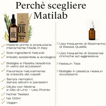 Carica l'immagine nel visualizzatore di Gallery, Olio di Rosmarino per Capelli, Stimola la Crescita e Previene la Caduta, Rinforzante con Lino e Biotina, Nutre il Cuoio 