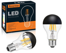 Carica l'immagine nel visualizzatore di Gallery, 6W E27 Lampada a LED specchio Nero opaco A19 bianco caldo dimmerabile 2PCS
