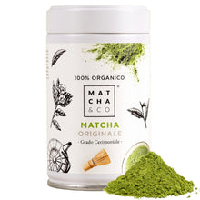 Carica l'immagine nel visualizzatore di Gallery, Matcha tea originale 100% bologico, grado cerimoniale, polvere organica dal giappone, naturale al 100%, tè matcha 80G - 