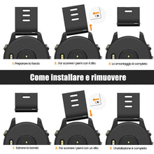 Carica l'immagine nel visualizzatore di Gallery, Compatibile con Forerunner 255/Vivoactive 4/Venu2 Cinturino, 22mm Silicone Sports Bracciale Sostituito per Gear S3/Galax