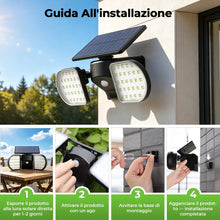 Carica l'immagine nel visualizzatore di Gallery, OUSFOT Faretto LED da Esterno Solare 56 LED 2200 mAh