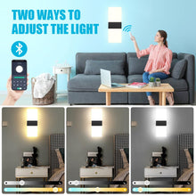 Carica l'immagine nel visualizzatore di Gallery, Sytmhoe Lampada a Muro Led Interni 12W Dimmerabile 2700K-6500K CCT Modificabile Con Telecomando, Acrilico Applique Da In