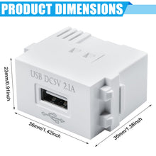 Carica l'immagine nel visualizzatore di Gallery, 3 pezzi modulo di alimentazione USB: presa di ricarica USB da 2,1 A, adattatore di commutazione, presa da 220 V su trasf