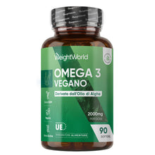 Carica l'immagine nel visualizzatore di Gallery, Omega 3 Vegan 90 Softgel, 2000mg, 600mg DHA, 300mg EPA, da Olio Algale