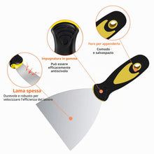 Carica l'immagine nel visualizzatore di Gallery, Set di 4 pz raschietti a spatola per carta da parati, per vernice e stucco