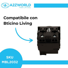 Carica l'immagine nel visualizzatore di Gallery, Presa Schuko 2P+T 16A, Compatibile Con Bticino Living Light (4 Pezzi, Nero)