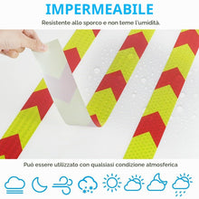 Carica l'immagine nel visualizzatore di Gallery, AOOWU Nastro Riflettente Adesivo, 10mx5cm Autoadesivo Nastro Catarifrangente Adesivo, Impermeabile Adesivi Rifrangenti N