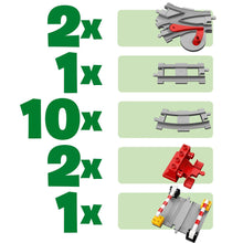 Carica l&#39;immagine nel visualizzatore di Gallery, LEGO DUPLO Binari Ferroviari, Giochi per Bambini e Bambine in Età Prescolare da 2-5 Anni con Mattoncino Sonoro e Passaggio a Livello per Ampliare un Percorso del Treno, Giocattoli Educativi 10882