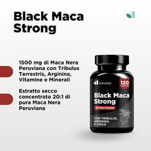 Carica l'immagine nel visualizzatore di Gallery, Maca Peruviana Nera Estratto Puro 20:1, 30.000 mg + Tribulus Terrestris + Arginina + Zinco | Integratori Made In Italy |