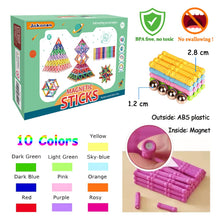 Carica l'immagine nel visualizzatore di Gallery, Jokooan Blocchi magnetici, 220 pezzi, bastoncini magnetici, giocattoli da costruzione, giocattoli da costruzione STEM Montessori, giocattolo educativo e cervello, set per bambini