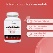 Carica l'immagine nel visualizzatore di Gallery, Bandini® MACA POWER Peruviana, 60 Capsule, Complesso ad Alto Dosaggio