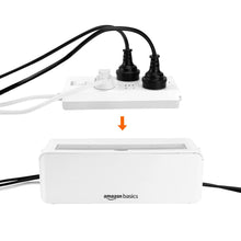 Carica l'immagine nel visualizzatore di Gallery, Amazon Basics Scatola portacavi per nascondere e organizzare i cavi, grande, colore: bianco