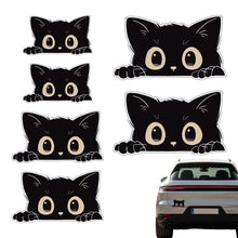 Carica l'immagine nel visualizzatore di Gallery, 6 adesivi in PVC a forma di gatto nero per paraurti auto
