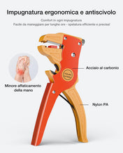 Carica l'immagine nel visualizzatore di Gallery, VCELINK Pinza Spelafili Automatica 2 in 1, Rosso/Arancione, Lama, 1 Pezzo