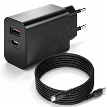Carica l'immagine nel visualizzatore di Gallery, Caricatore rapido USB-C da 68 W, Dual Port, con cavo da 1 m per Motorola