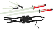 Carica l'immagine nel visualizzatore di Gallery, Rubies Set Armi Ninja per la Schiena per Bambini, Katane per completare Il Costume Ninja, Accessori, Taglia Unica, Unise