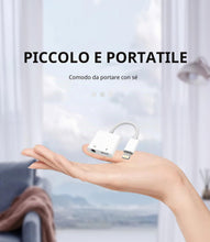 Carica l'immagine nel visualizzatore di Gallery, Adattatore da Lightning a jack da 3,5 mm (2 pezzi) per Apple MFI Certified 2 in 1 di ricarica cavo jack splitter auto AU