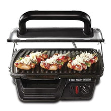 Carica l'immagine nel visualizzatore di Gallery, Tefal Ultra Compact 600 Comfort GC3060 Griglia di Contatto da Tavolo 2000W Nero, Acciaio Inossidabile