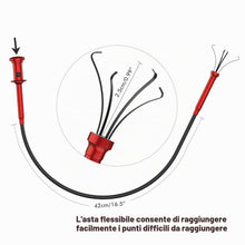 Carica l'immagine nel visualizzatore di Gallery, Housolution Pinza Telescopica in Acciaio, Luce Led e Testa Magnetica, Rosso