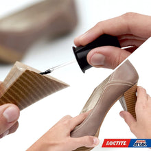 Carica l&#39;immagine nel visualizzatore di Gallery, Loctite Super Attak Brush, Colla Liquida Trasparente con pennello, Super colla per applicazioni precise, Colla per legno, gomma, metallo, ceramica, legno, cuoio e pelle, 1x5g