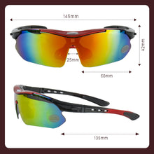 Carica l&#39;immagine nel visualizzatore di Gallery, Auptiz Occhiali da sole polarizzati, polarizzati, con 5 lenti intercambiabili, per uomo e donna, UV400, per sport all&#39;aria aperta, pesca, ciclismo, corsa