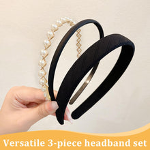 Carica l&#39;immagine nel visualizzatore di Gallery, DLPRK 3 pezzi cerchietti, cerchietto capelli donna, solido, semplice, per ragazze, larghi, medi e sottili, alla moda, per donne e ragazze (nero, bianco)