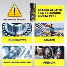 Carica l'immagine nel visualizzatore di Gallery, Enjoy Tech Grasso al Litio Spray 400ml, Lubrificante per Serrande, Cancelli e Cuscinetti Bici, Grasso Bianco Idrorepelle