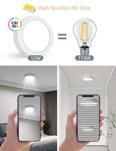 Carica l'immagine nel visualizzatore di Gallery, Aigostar Lampada da Soffitto LED Bagno, 12W Equivalente a 113W, alta luminosità, Plafoniera LED Soffitto 6500K Luce bian