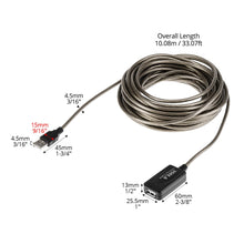 Carica l'immagine nel visualizzatore di Gallery, QWORK® Cavo di prolunga USB 10M, connettore USB 2.0 maschio a femmina in alluminio, per lettore di schede, computer, tas