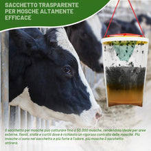 Carica l'immagine nel visualizzatore di Gallery, AOOWU Trappola per Antimosche da Interno Esterno, 4 Pezzi Trappola per Mosche, Appendere Trappola per Zanzare, Cattura M