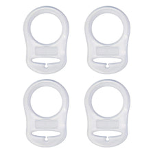 Carica l'immagine nel visualizzatore di Gallery, 4 Pcs Pulsante di Silicone Anello,Adattatore per Clip Supporto Porta Ciuccio, Anello Adattatore per Ciuccio, Anello Adat