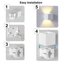 Carica l'immagine nel visualizzatore di Gallery, 2 Pezzi 7W Applique da Parete Esterno Interni LED Lampada,Guscio Bianco