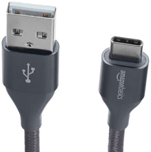 Carica l'immagine nel visualizzatore di Gallery, Amazon Basics USB-A a USB-C Rivestito in Nylon Cavo di Ricarica Rapida, USB 2.0, Velocità di 480Mbps, Certificato USB-IF
