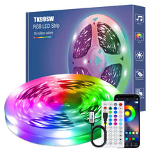 Carica l'immagine nel visualizzatore di Gallery, Striscia LED 7 Metri, Led Striscia con 44 Tasti Telecomando/Bluetooth APP, Sincronizzazione Musicale, Ideali per Interni