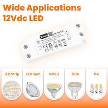 Carica l'immagine nel visualizzatore di Gallery, illuburg Trasformatore LED 12V 15W Sottile Senza Sfarfallio per Strisce Mobili LED Alimentatore Driver